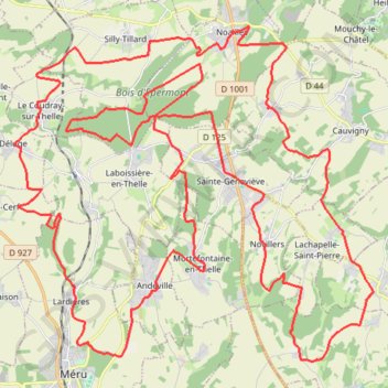 Trace GPS La Gauloisiènne - Mortefontaine-en-Thelle, itinéraire, parcours