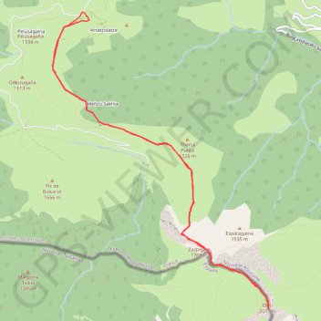 Trace GPS Pic-d-Orhy-par-la-crete-Zazpigain-Topopyrenees, itinéraire, parcours