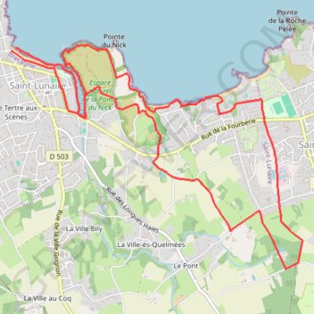 Trace GPS Saint-Lunaire, itinéraire, parcours