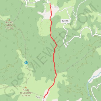 Trace GPS De Freychenet au Mont Fourcat, itinéraire, parcours