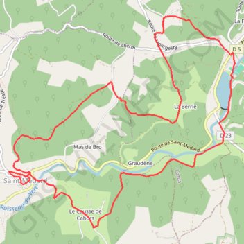 Trace GPS Du Lac Vert de Catus à Saint Médard - RC, itinéraire, parcours