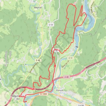 Trace GPS Autour de Neuville-sur-Ain, itinéraire, parcours