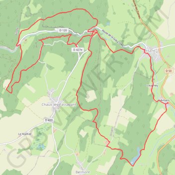 Trace GPS Abbaye de la Grâce Dieu - Glacière, itinéraire, parcours