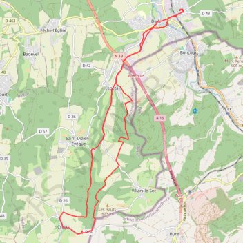 Trace GPS De Delle à Croix, itinéraire, parcours