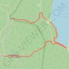 Trace GPS Compostelle - Voie du littoral - Bombannes - Lacanau Océan - détour du Cousseau, itinéraire, parcours