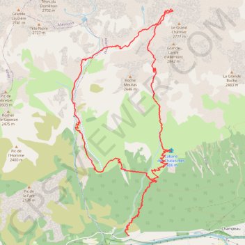 Trace GPS Tour du Jas du Four depuis Bâton (Belledonne), itinéraire, parcours