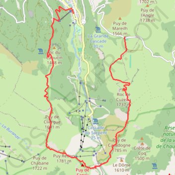 Trace GPS Rando du -Le Mont Dore (Auvergne), itinéraire, parcours