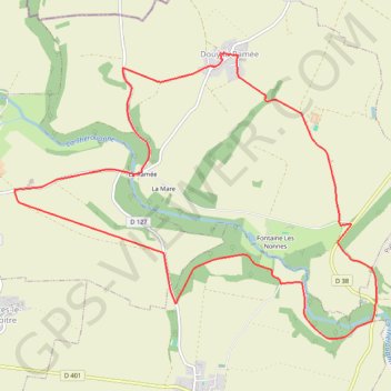 Trace GPS Douy la Ramée, itinéraire, parcours