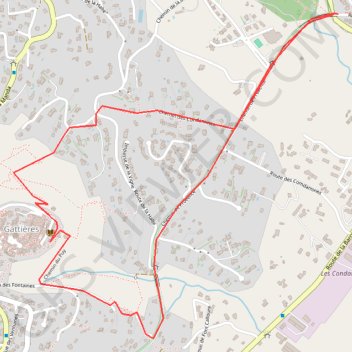 Trace GPS Carros-Gattières, itinéraire, parcours