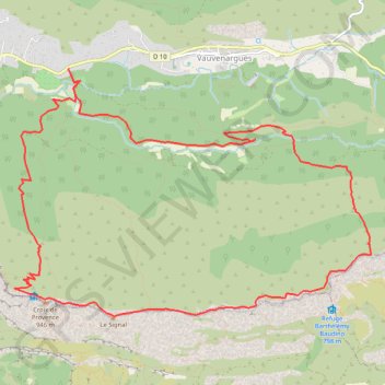 Trace GPS Sainte Victoire-Vauvenargues-Plaideurs, itinéraire, parcours