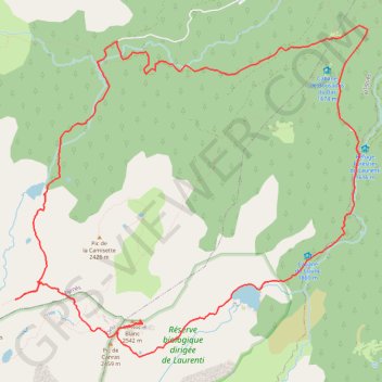 Trace GPS Le Laurenti et le sommet du Roc Blanc, itinéraire, parcours
