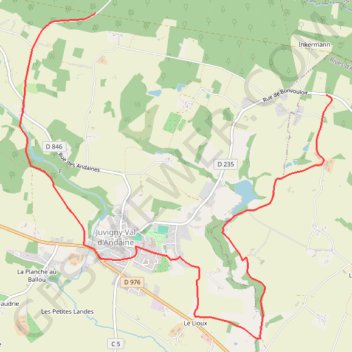 Trace GPS Les Écureuils du Domfrontais - Sainte-Geneviève, itinéraire, parcours