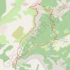 Trace GPS Rochers du Parquet en traversée depuis Richardière, itinéraire, parcours