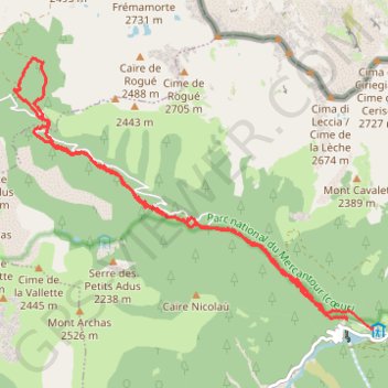 Trace GPS Col de Salèse, itinéraire, parcours