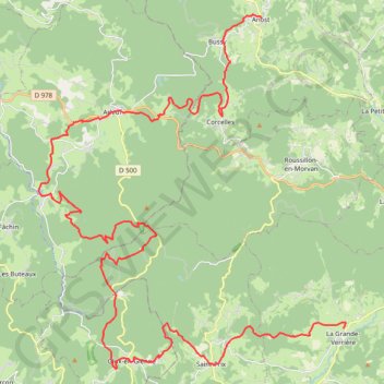 Trace GPS GTM / Anost - La Grande Verrière, itinéraire, parcours