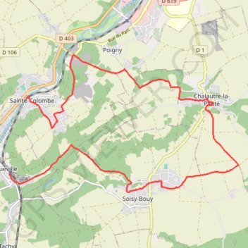 Trace GPS Chalautre-la-Petite, itinéraire, parcours