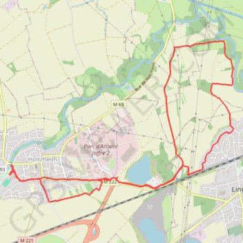 Trace GPS Marche à Hoenheim, itinéraire, parcours