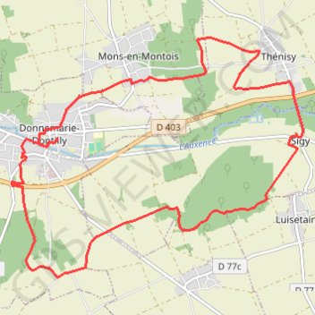 Trace GPS Le bois de Sigy - Donnemarie-Dontilly, itinéraire, parcours