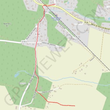 Trace GPS Saint Martin d'Oney, itinéraire, parcours