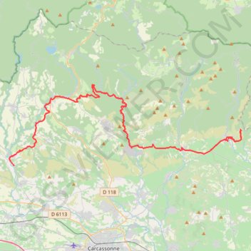 Trace GPS Montolieu-Caunes Minervois, itinéraire, parcours
