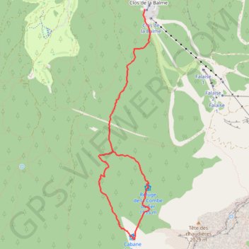 Trace GPS Cabane du Serre du Play par la Combe de Fer depuis le Clôt de la Balme, itinéraire, parcours