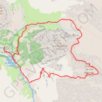 Trace GPS Cornes de Pié Bérarde, itinéraire, parcours