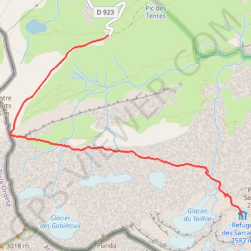 Trace GPS Col des tentes - sarradets, itinéraire, parcours
