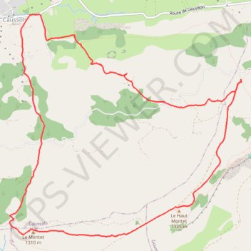 Trace GPS Autour du plateau de Caussols, itinéraire, parcours
