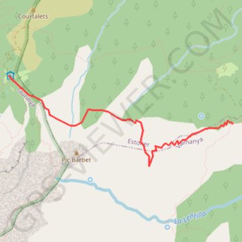 Trace GPS Ras del Prat aux Cortalets Variante, itinéraire, parcours