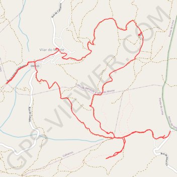 Trace GPS Boucle 11km de Vacariça vers Vilar do Monte (Nord-est de Ponte de Lima - Portugal), itinéraire, parcours