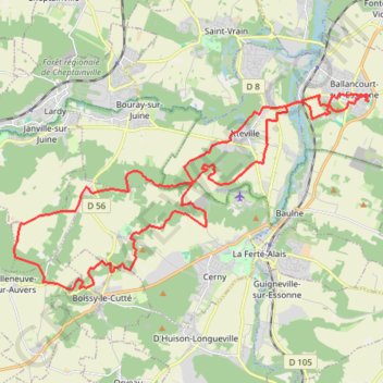 Trace GPS Verte Ballancourtoise, itinéraire, parcours