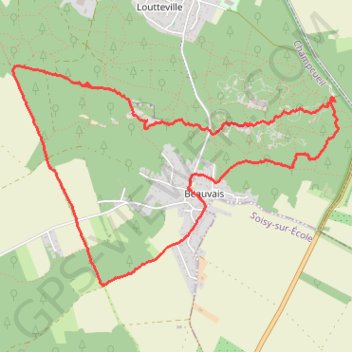 Trace GPS Bauvais - Auvernaux, itinéraire, parcours