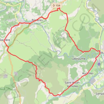 Trace GPS Circuit vélo Des Dolmens, itinéraire, parcours