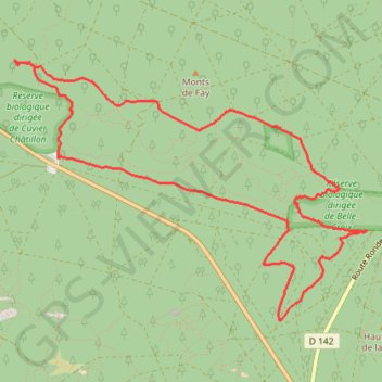 Trace GPS Tour du Cuvier Chatillon rando douce, itinéraire, parcours