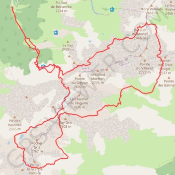 Trace GPS Puy Gris, le noeud papillon, itinéraire, parcours