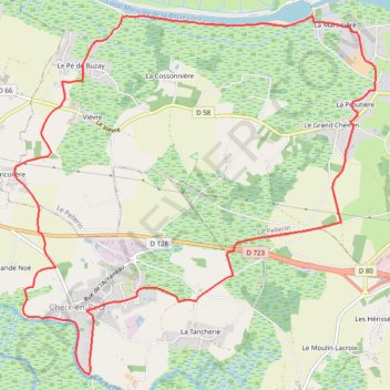 Trace GPS La Martinière (Canal), itinéraire, parcours