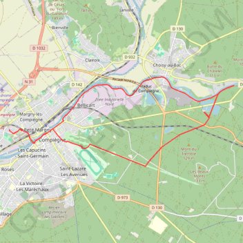 Trace GPS trace, itinéraire, parcours