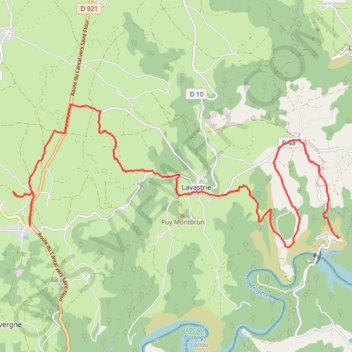 Trace GPS GRP Tour de la Planèze J2 - Grandval Cordesse, itinéraire, parcours