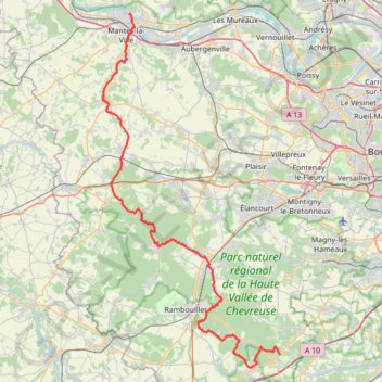 Trace GPS La Diagonale des Yvelines, itinéraire, parcours