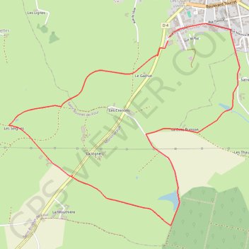Trace GPS Montmarault 6.8km, itinéraire, parcours