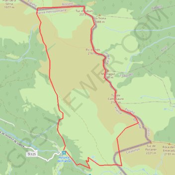 Trace GPS Les Bornes Frontières du Val d'Aran, itinéraire, parcours