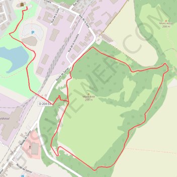 Trace GPS Le Mont Pelé - Desvres, itinéraire, parcours