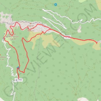 Trace GPS Notre-Dame de Lure - Cairn, itinéraire, parcours