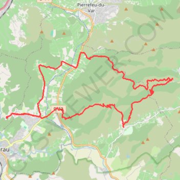 Trace GPS Balade Sauvebonne : Piste du viet - Les Borrels, itinéraire, parcours