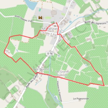 Trace GPS Boucle de Monestier, itinéraire, parcours