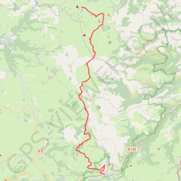 Trace GPS Grande Traversée du Massif Central, itinéraire, parcours