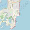 Trace GPS Cliff Walk at Newport, Rhode Island, itinéraire, parcours