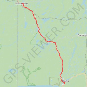 Trace GPS White River - Wawa, itinéraire, parcours