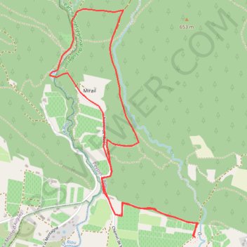 Trace GPS Balade à la source du Mirail Luberon, itinéraire, parcours