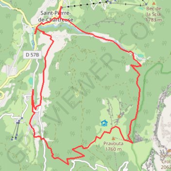 Trace GPS Habert de Pravouta, itinéraire, parcours
